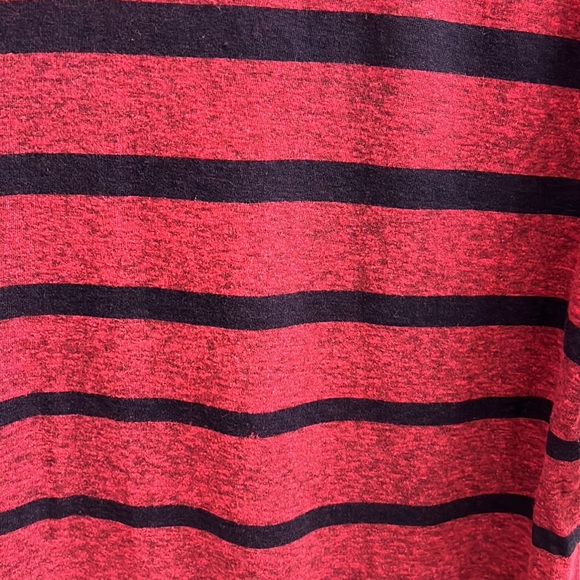 On The Byas T-Shirt with Red and Blue Stripes. - Picture 3 of 4